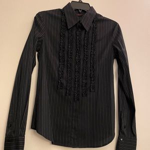 Ruffled tuxedo shirt NWNT